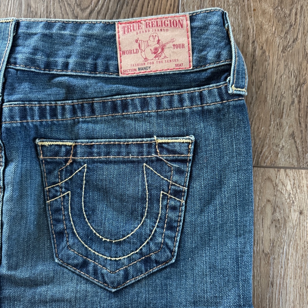 True Religion Jeans Mandy Mini Denim Skirt Size 25 - Picture 6 of 6
